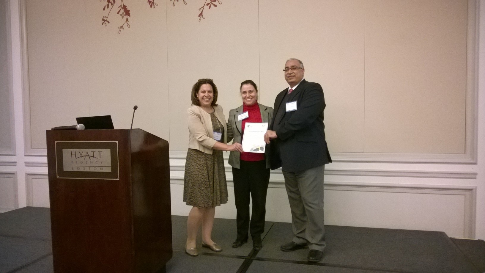 Dr. Rodrigues receiving the Emerging Investigator Award from the Sustainable Nanotechnology Organization in 2014 Dr. Rodrigues receiving the Emerging Investigator Award from the Sustainable Nanotechnology Organization in 2014