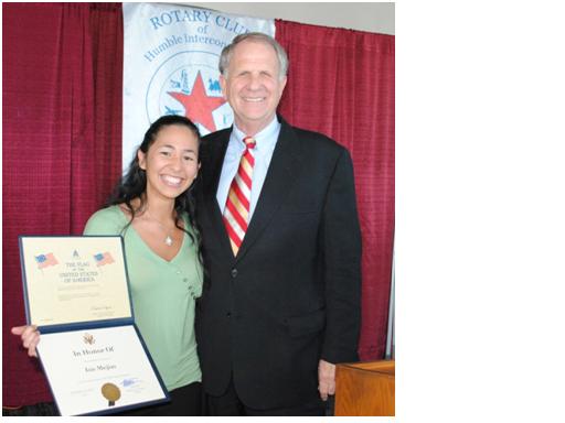 From right to left: Isis Mejias and U.S. Congressman Ted Poe From right to left: Isis Mejias and U.S. Congressman Ted Poe